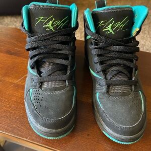 Jordan Kids High-Top Sneakers - Black and Teal